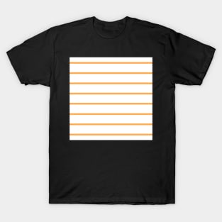 Narrow orange and white stripes 3 T-Shirt